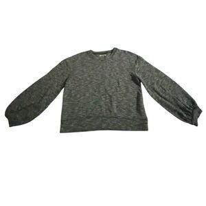 Madewell Textured Crewneck Sweater Marled Gray